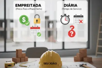 ⚖️ Empreitada vs. Diária: Qual a Melhor Forma de Contratar Mão de Obra para Sua Obra?